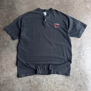 90s vintage chevrolet racing henley‎ tee
